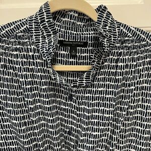 Banana republic factory, maxi dress, size 6, navy and white